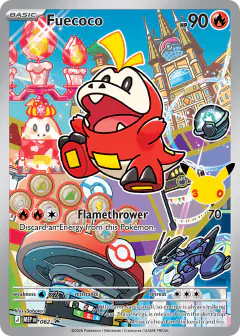 Fuecoco card (Mega Evolution Black Star Promos 62) with Miraidon in the artwork
