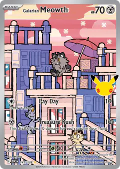 Galarian Meowth card from 30th Celebration