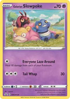 Galarian Slowpoke card (SWSH Black Star Promos 126) with Croagunk in the artwork