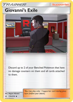Giovanni's Exile card (Unbroken Bonds 174) with Persian in the artwork