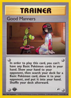 Good Manners card (Gym Heroes 111) with Victreebel in the artwork