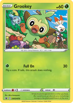 Grookey card (SWSH Black Star Promos 70) with Scorbunny in the artwork