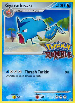 Gyarados card (Pokémon Rumble 6) with Starmie in the artwork
