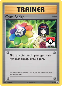 Gym Badge card (XY Black Star Promos 206) with Erika in the artwork