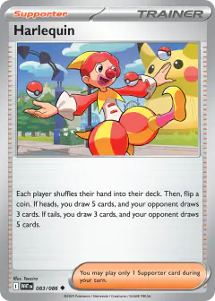 Harlequin card (White Flare 83) with Pikachu in the artwork
