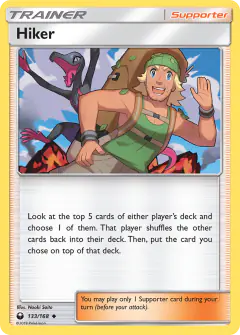 Hiker card (Celestial Storm 133) with Salazzle in the artwork