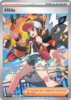 Hilda card (White Flare 171) with Pignite in the artwork