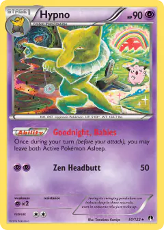 Hypno card (BREAKpoint 51) with Clefairy in the artwork