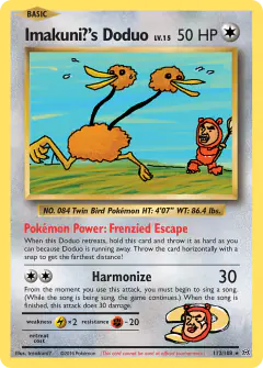 Imakuni?'s Doduo card (Evolutions 112) with Imakuni? in the artwork