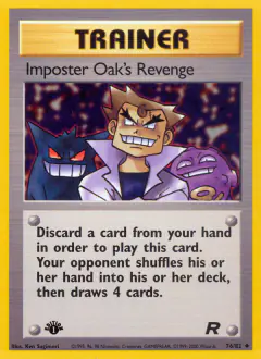 Imposter Oak's Revenge card (Team Rocket 76) with Koffing in the artwork