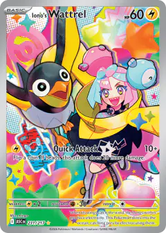 Iono's Wattrel card (Ascended Heroes 231) with Rotom Phone in the artwork