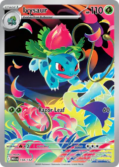 Ivysaur card (Mega Evolution Base 134) with Venusaur in the artwork
