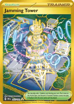 Jamming Tower card (Destined Rivals 243) with Taillow in the artwork