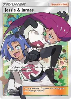 Jessie & James card (Hidden Fates 68) with Wobbuffet in the artwork