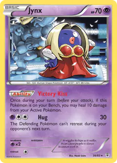 Jynx card (Generations 36) with Machamp in the artwork
