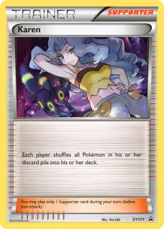 Karen card (XY Black Star Promos 177) with Umbreon in the artwork