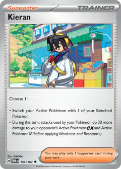 Kieran card (Twilight Masquerade 154) with Chimecho in the artwork