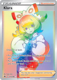 Klara card (Chilling Reign 217) with Arceus in the artwork