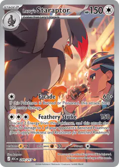 Larry's Staraptor card (Ascended Heroes 249) with Larry in the artwork