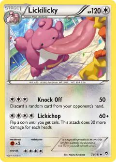Lickilicky card (Furious Fists 79) with Scrafty in the artwork