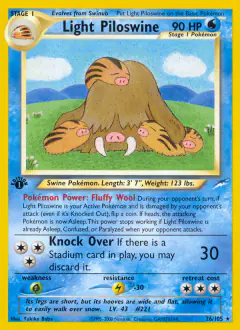 Light Piloswine card (Neo Destiny 26) with Swinub in the artwork