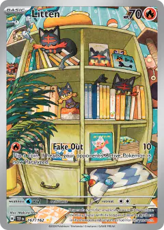 Litten card (Temporal Forces 167) with Skitty in the artwork