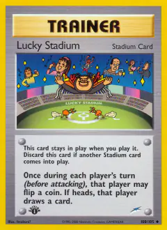 Lucky Stadium card (Neo Destiny 100) with Doduo in the artwork
