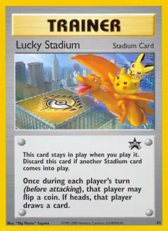 Lucky Stadium card (Wizards Black Star Promos 41) with Pikachu in the artwork