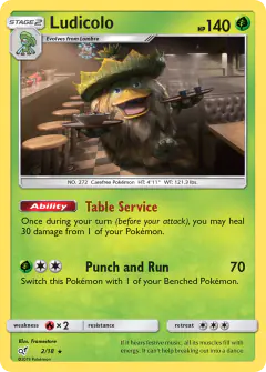 Ludicolo card (Detective Pikachu 2) with Jigglypuff in the artwork