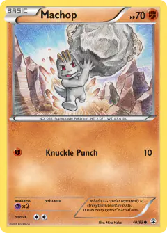 Machop card (Generations 40) with Geodude in the artwork