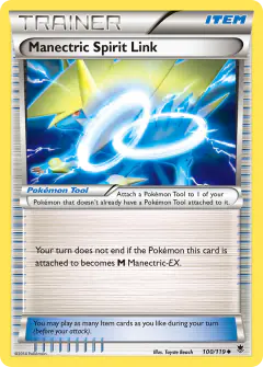 Manectric Spirit Link card (Phantom Forces 100) with Mega Manectric in the artwork