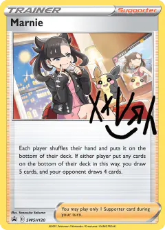 Marnie card (SWSH Black Star Promos 120) with Morpeko in the artwork