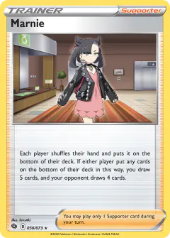 Marnie card (Champion's Path 56) with Budew in the artwork