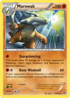 Marowak card (BREAKthrough 78) with Mega Mewtwo Y in the artwork
