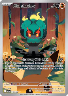 Marshadow card (Mega Evolution Base 146) with Pikachu in the artwork