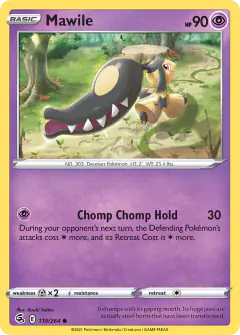 Mawile card (Fusion Strike 119) with Smeargle in the artwork
