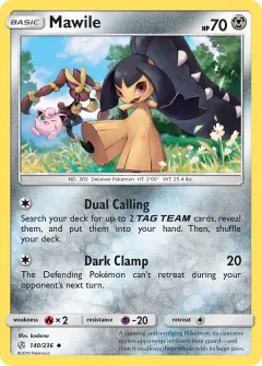Mawile card (Cosmic Eclipse 140) with Mega Lopunny in the artwork