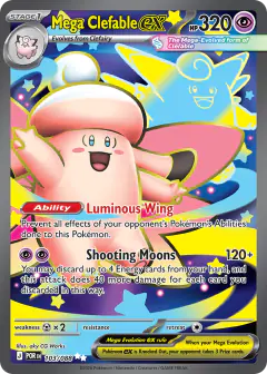 Mega Clefable ex card (Perfect Order 103) with Clefable in the artwork