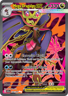 Mega Dragalge ex card (Chaos Rising 104) with Dragalge in the artwork