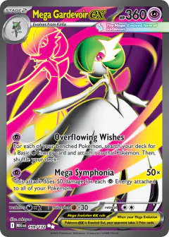 Mega Gardevoir ex card (Mega Evolution Base 159) with Gardevoir in the artwork