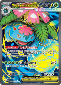 Mega Venusaur ex card (Mega Evolution Base 155) with Venusaur in the artwork