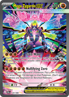 Mega Zygarde ex card (Perfect Order 120) with Zygarde 10% in the artwork