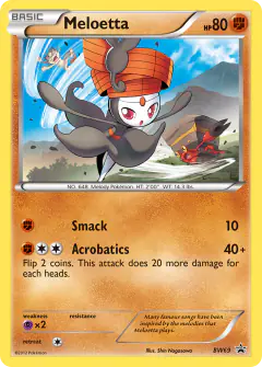 Meloetta card (BW Black Star Promos 69) with Crustle in the artwork