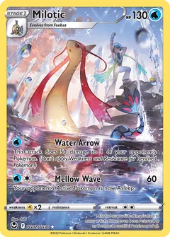 Milotic card (Silver Tempest Trainer Gallery TG02) with Wallace in the artwork