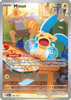 Minun card (Paradox Rift 194) with Plusle in the artwork