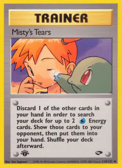 Misty's Tears card (Gym Challenge 118) with Squirtle in the artwork