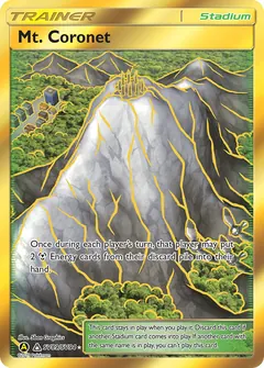 Mt. Coronet card (Hidden Fates Shiny Vault SV89) with Starly in the artwork