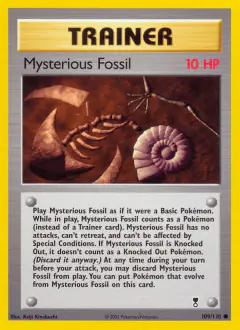 Mysterious Fossil card (Legendary Collection 109) with Aerodactyl in the artwork