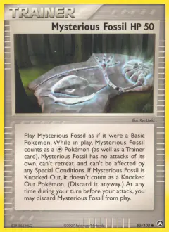 Mysterious Fossil card (Power Keepers 85) with Aerodactyl in the artwork