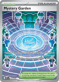 Mystery Garden card (Mega Evolution Base 172) with Ralts in the artwork